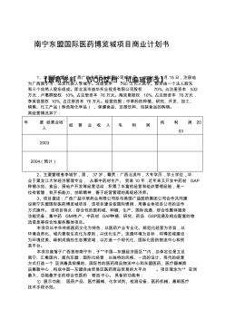 南寧東盟國際醫(yī)藥博覽城項目商業(yè)計劃書p