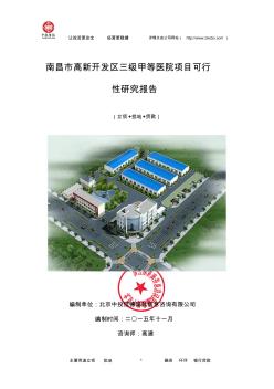 南昌市高新开发区三级甲等医院项目可行性研究报告