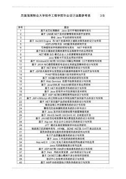 歷屆淮南聯(lián)合大學(xué)軟件工程學(xué)院畢業(yè)設(shè)計(jì)選題參考表3