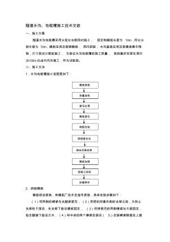 名师推荐水沟电缆槽施工技术