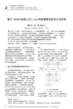 基于ARM9的嵌入式Linux網(wǎng)絡(luò)通信系統(tǒng)設(shè)計(jì)與實(shí)現(xiàn) (2)