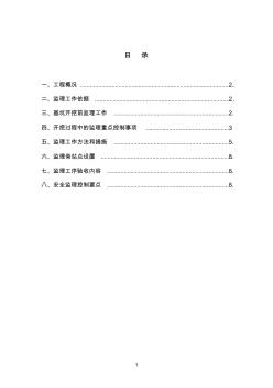 基坑开挖支护专项监理实施细则