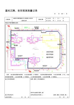 基坑沉降观测记录表