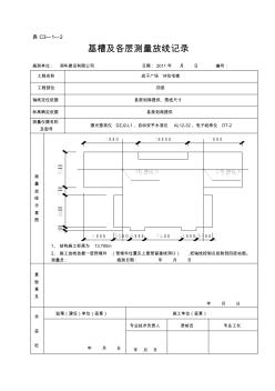 基槽及各層測量放線記錄