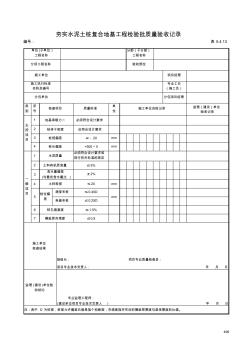 夯实水泥土桩复合地基工程检验批质量验收记录