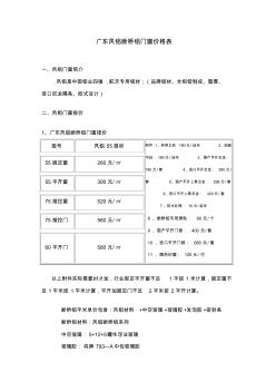 广东凤铝断桥铝门窗价格表 (2)