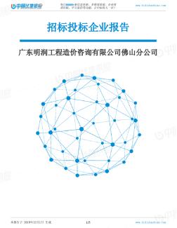 广东明润工程造价咨询有限公司佛山分公司-招投标数据分析报告