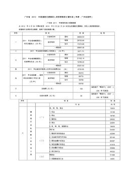 广东省道路交通事故人身损害赔偿计算标准(2012)