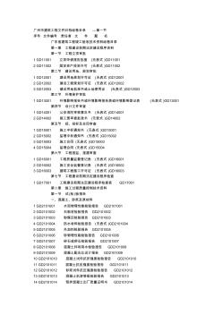 廣州市建筑工程文件歸檔組卷目錄