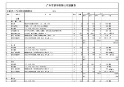 广州样板房预算表(标准模板)