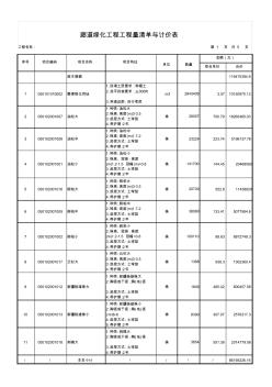 廊道綠化工程工程量清單與計(jì)價(jià)表