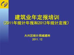 建筑业年定报培训20年统计年报和202年统计定报