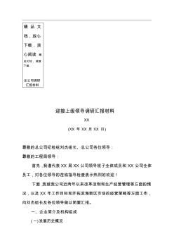 建筑企业迎接上级领导调研汇报材料 (2)