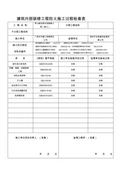 建筑内部装修工程防火施工过程检查表 (2)