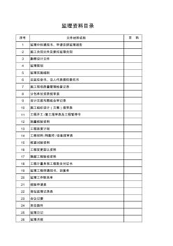 建筑工程施工技术资料目录 (2)