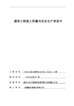 建筑工程施工質(zhì)量與安全生產(chǎn)承諾書 (3)