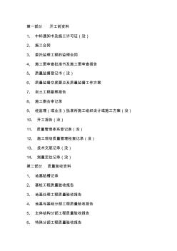 建筑工程資料歸檔目錄大全