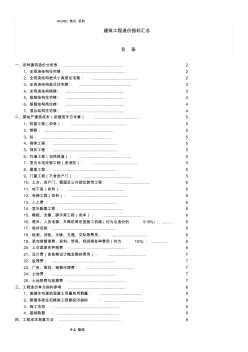 建筑工程造价指标汇总[完整]2017年