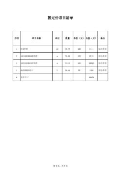 建筑工程量清單報(bào)價(jià)表