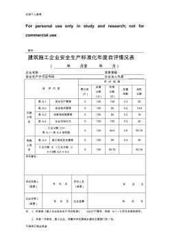 建筑施工企業(yè)安全生產(chǎn)標準化2018年度自評情況表 (2)