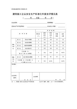 建筑施工企业安全生产标准化2018年度自评情况表 (3)