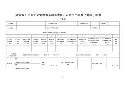 建筑施工企业安全管理体系动态考核(安全生产标准化考核)