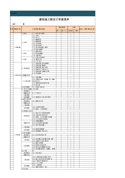 建筑施工圖設計審查清單模板