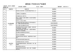 建筑施工节后复工安全生产检查表