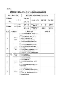 建筑施工行业安全生产大检查内容明细表 (2)