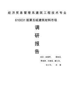 建筑材料市场调研报告(20200624151940)