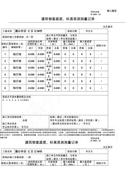 建筑物垂直度、標(biāo)高觀測(cè)測(cè)量記錄(20200806023901)