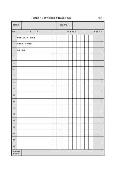 建筑电气分部工程观感质量验收记录表