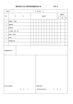 建筑給排水及采暖觀感質(zhì)量檢查記錄