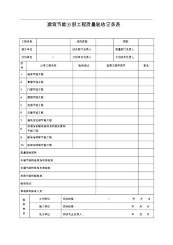 建筑節(jié)能工程分部工程質(zhì)量驗(yàn)收記錄表 (2)