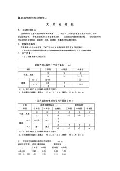 建筑装饰材料现场验收之天然石材板及其厚度允许偏差