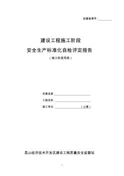 建设工程施工安全生产标准化自评报告