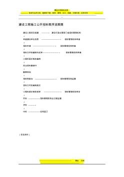 建设工程施工施工公开招标程序流程图