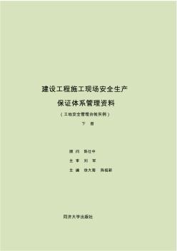 建设工程施工现场安全生产保证体系管理资料(下册1)