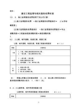 建設工程監(jiān)理與相關服務收費標準