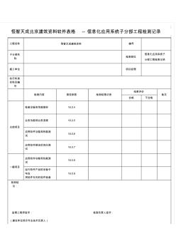 恒智天成北京建筑資料軟件表格--信息化應(yīng)用系統(tǒng)子分部工程檢測記錄