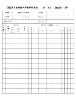 恒智天成安徽建筑资料软件表格--表1.6.5强夯施工记录