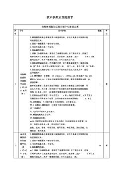 技术参数及性能要求