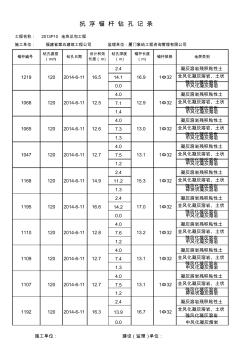 抗浮錨桿施工記錄表