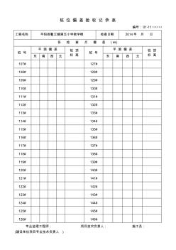 教学楼桩位偏差验收记录表