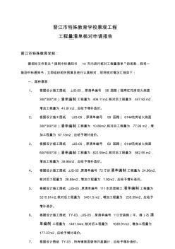 晋江市特殊教育学校景观工程清单核对申请报告