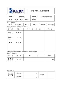 晋升管理制度审批版