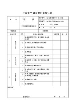 木工圆盘锯安装验收表