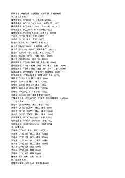 机械租赁价格表(XLS)