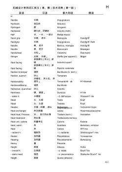 机械设计常用英汉词典(最新版)
