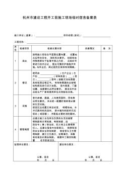 杭州市建設(shè)工程開工前施工現(xiàn)場臨時宿舍備案表 (2)
